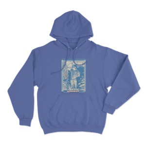 Harry Styles Retro Print Hoodie Blue