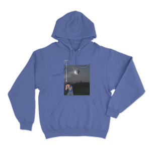 KISS ALL THE TIME. DISCO OCCASIONALLY Album Cover Hoodie Blue