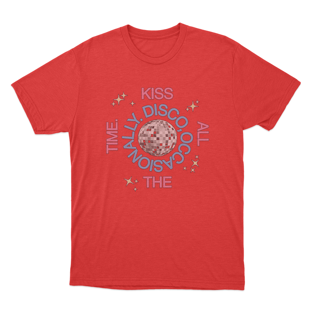 KISS ALL THE TIME. DISCO, OCCASIONALLY Logo T Shirt Red KISS ALL THE TIME. DISCO OCCASIONALLY Logo T Shirt Red