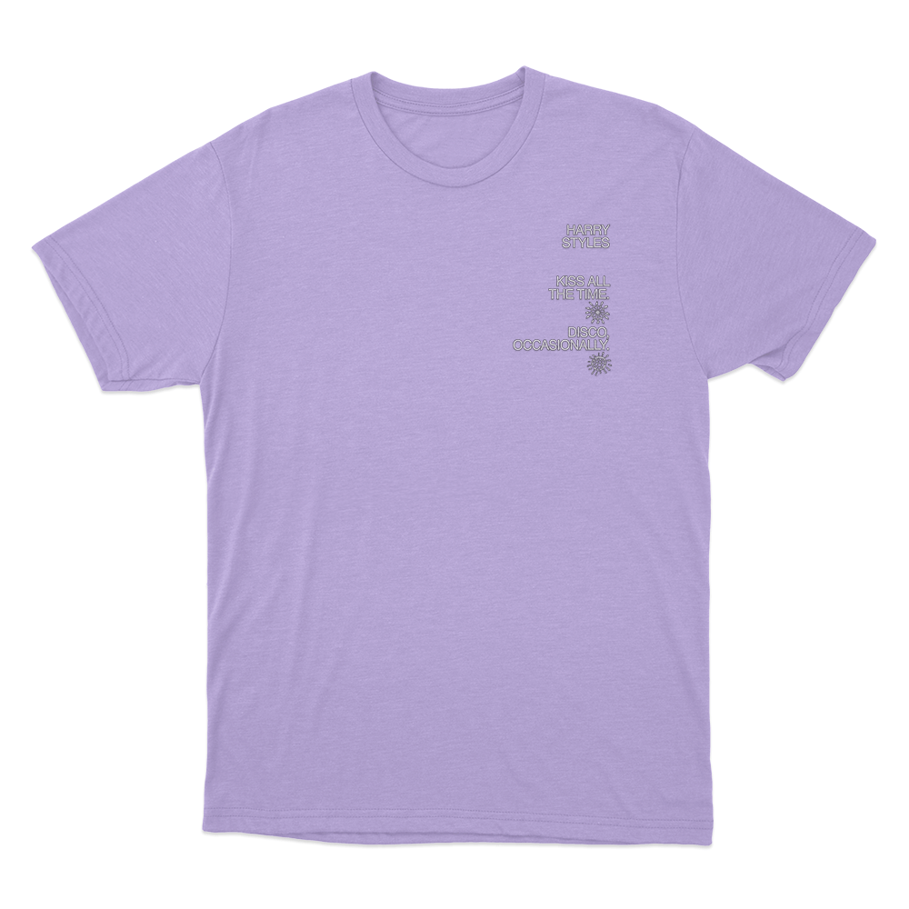 KISS ALL THE TIME. DISCO, OCCASIONALLY TEXT WITH DISCO BALL T Shirt Purple KISS ALL THE TIME. DISCO OCCASIONALLY TEXT WITH DISCO BALL T Shirt Purple