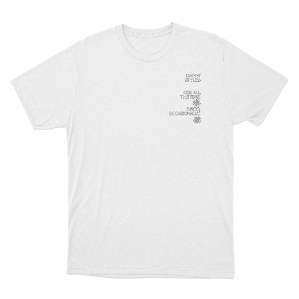 KISS ALL THE TIME. DISCO, OCCASIONALLY TEXT WITH DISCO BALL T Shirt White KISS ALL THE TIME. DISCO OCCASIONALLY TEXT WITH DISCO BALL T Shirt White